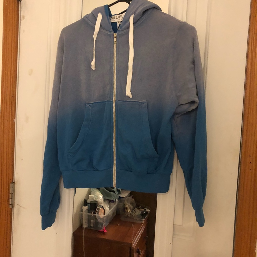 Wildfox Blue Dip Dye Hoodie NWT